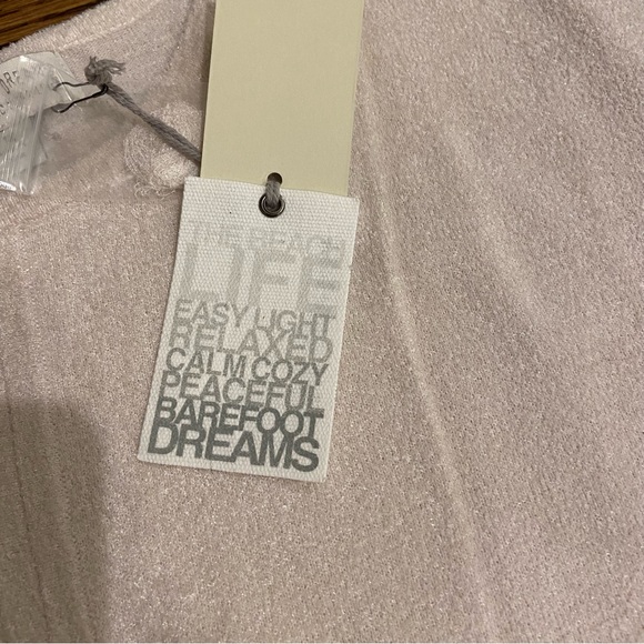 BAREFOOT DREAMS NWT! Cozychic Ultra Lite Tie Front Top Sweater Sand Dune 1X HTF! - Picture 4 of 13
